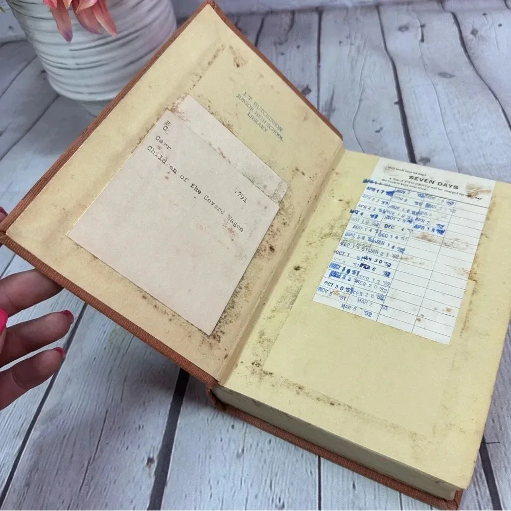 vtg children of the covered wagons book mary jane carr 1948 rustic farmhouse